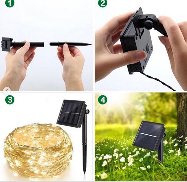 SolarFairy - luces solares 300 Luces 30 M